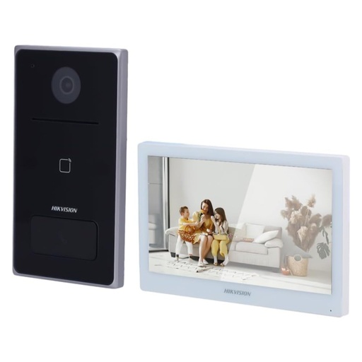[DS-KIS608] KIT DE VIDEO PORTERO IP 1 DS-KV6133-WME1 + 1 DS-KH6350-WTE1 + 1 32GB TF card HIKVISION