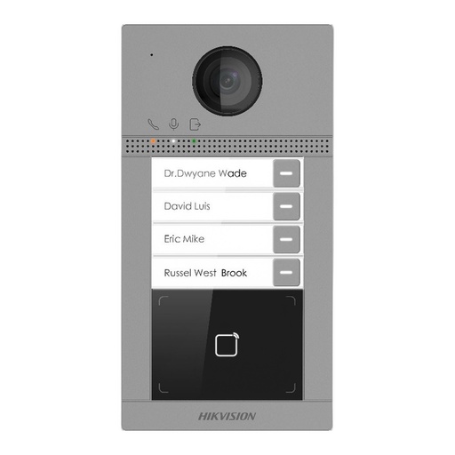 [DS-KV8413-WME1] CAMARA DE VIDEOPORTERO 2MP PARA 4 DEPARTAMENTOS TCP/IP HIKVISION