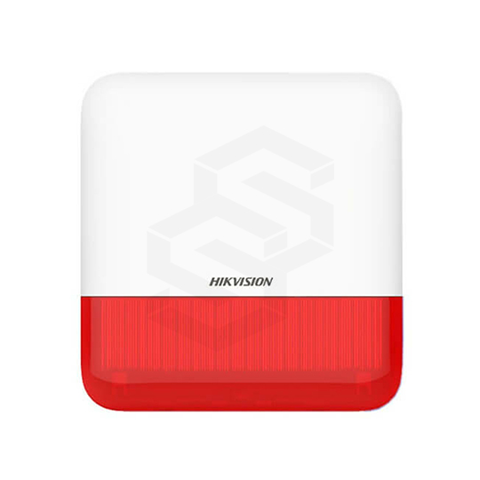 [DS-PS1-E-WB/RED] SIRENA INALAMBRICA EXTERIOR CON LUZ ROJA HIKVISION