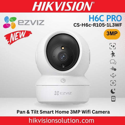 [CS-H6C-R105-1L3WF] H6C 3MP CAMARA IP PANTILT EZVIZ 3MP L 4MM