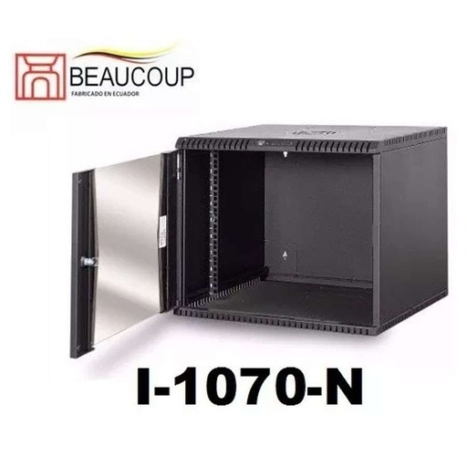 [BE-06-I1070] GABINETE 6UR DE PARED PUERTA DE VIDRIO