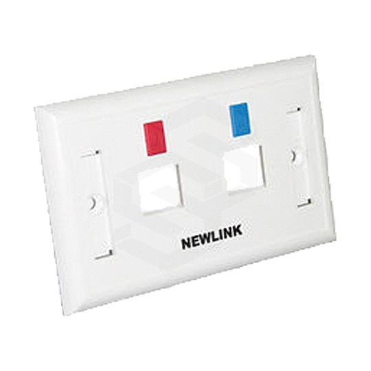 PLACA DE 2 SERVICIOS MARFIL