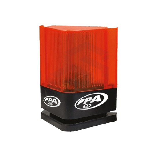 Señal de semáforo Lux 100 14 V - 240 V (CA o CC) Consumo: 23 mA - 26 mA Puente de configuración: Función fija o intermitente LED de alta intensidad de 360º Fusible de protección
