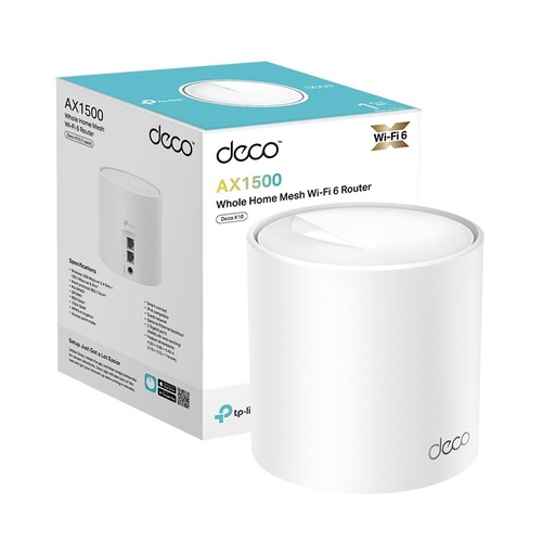[TP-DECO-X10-1] SISTEMA DECO WIFI 6 MESH TPLINK AX1500 MBPS