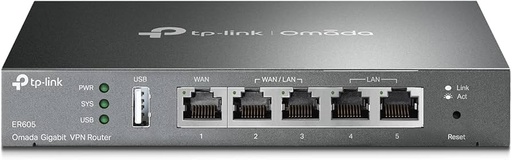 [TP-ER605] ROUTER VPN 2 PUERTOS LAN + 1 WAN + 2 WAN/LAN GIGABITE TPLINK OMADA
