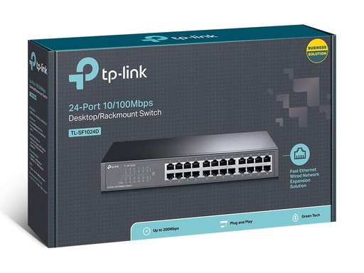 [TP-TL-SF1024D] SWITCH 24 PUERTOS 10/100MBPS NO-ADMINISTRABLE