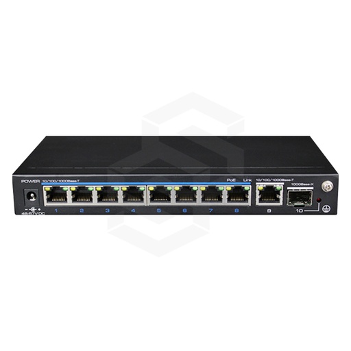 [TS-003239] Switch POE 8 PUERTOS POE 10/100/1000 MBPS + 1 10/100/1000 Mbps + 1 SFP 120W