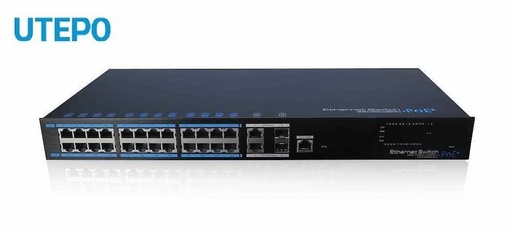 [UTP-7224E-POE-L2] SWITCH 24 PUERTOS POE ADMINISTRABLE 390W