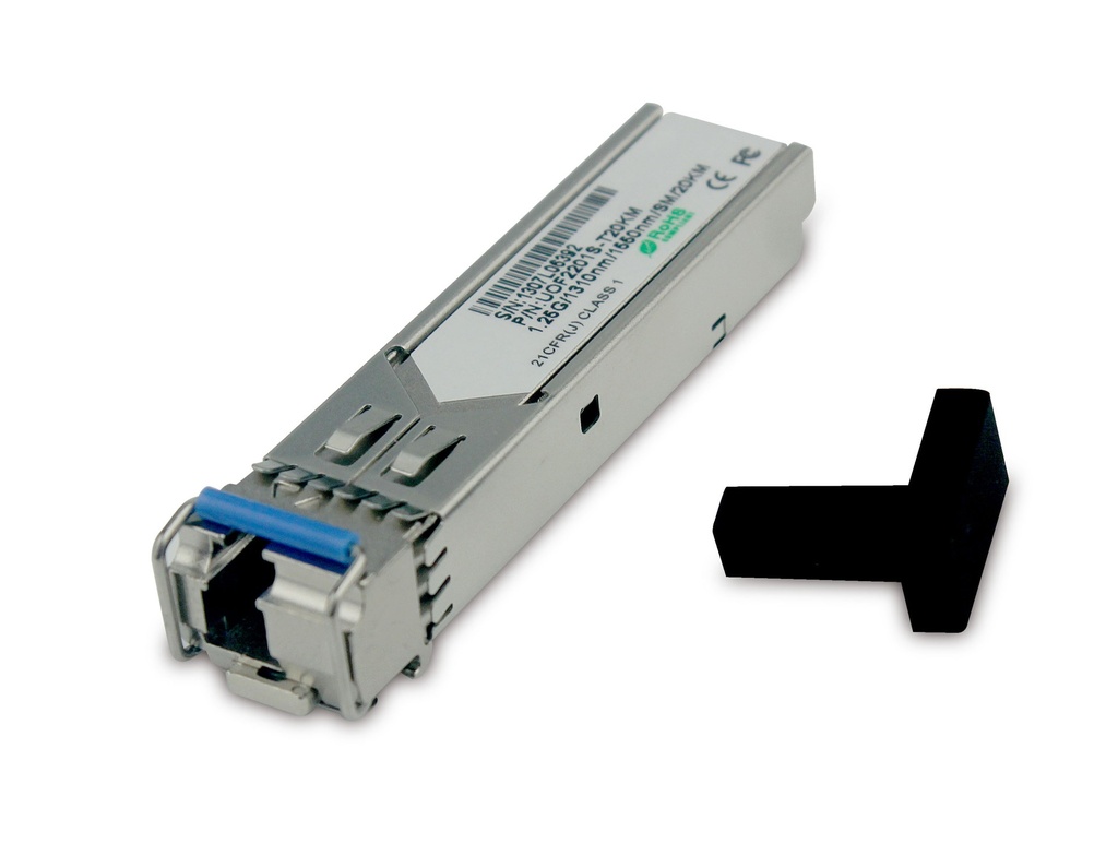 MODULO SFP SINGLE MODE, DUAL FIBER 1,25G, 20KM