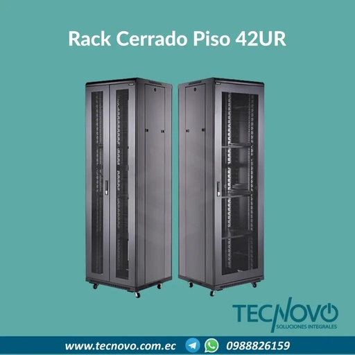 [XT-A36042] RACK CERRADO DE PISO 42UR NEGRO 600X1000MM