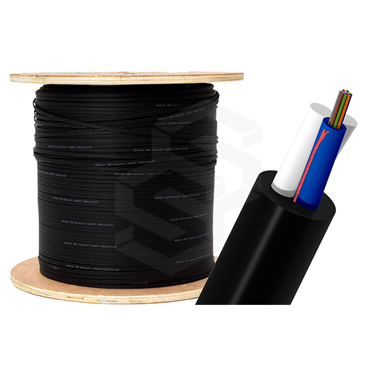 [XT-ASU-12FO] CABLE DE FIBRA ÓPTICA ASU 12 HILOS FO G652D CUBIERTA PE SPAM 100 METROS. 3KM/TAMBOR