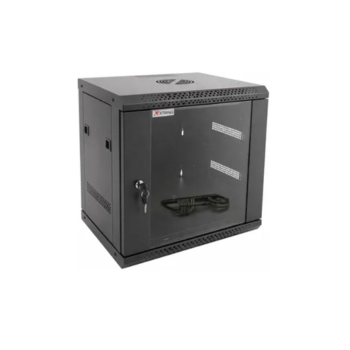 [XT-WMG6612] GABINETE ABATIBLE 12UR XTRING DESARMADO PUERTA DE VIDRIO 600X(500+100)MM