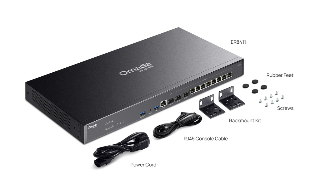 ROUTER VPN 10 PUERTOS  WAN + 2 LAN/WAN 10 GIGABITE 3 EN 1 TPLINK OMADA