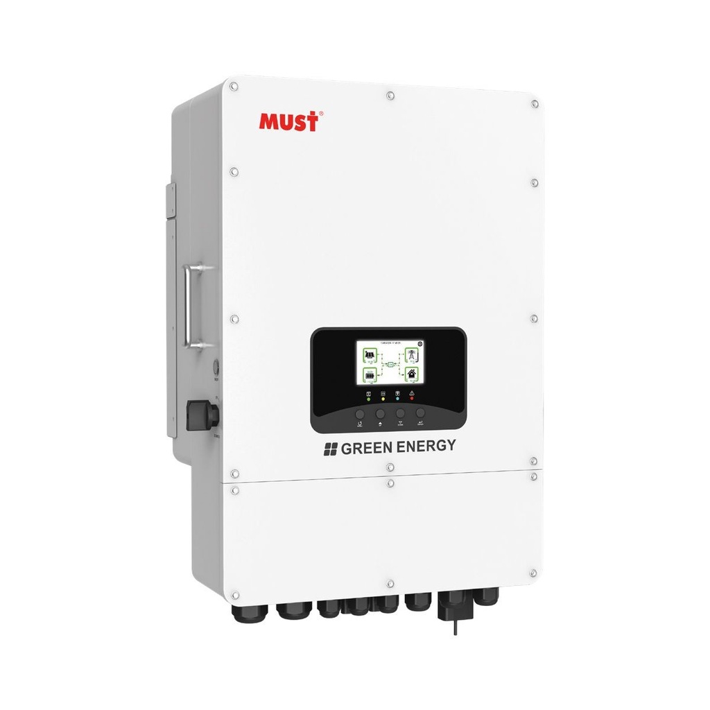 INVERSOR ON/OFF GRID HYBRIDO 6KW 120V/240V 48VDC INCLUYE MODULO WIFI