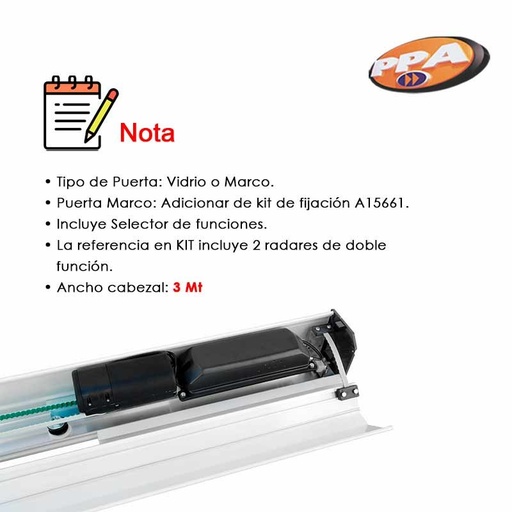 [PPA-A15661] KIT DE HERRAJE 1 HOJA CON MARCO PS TORE