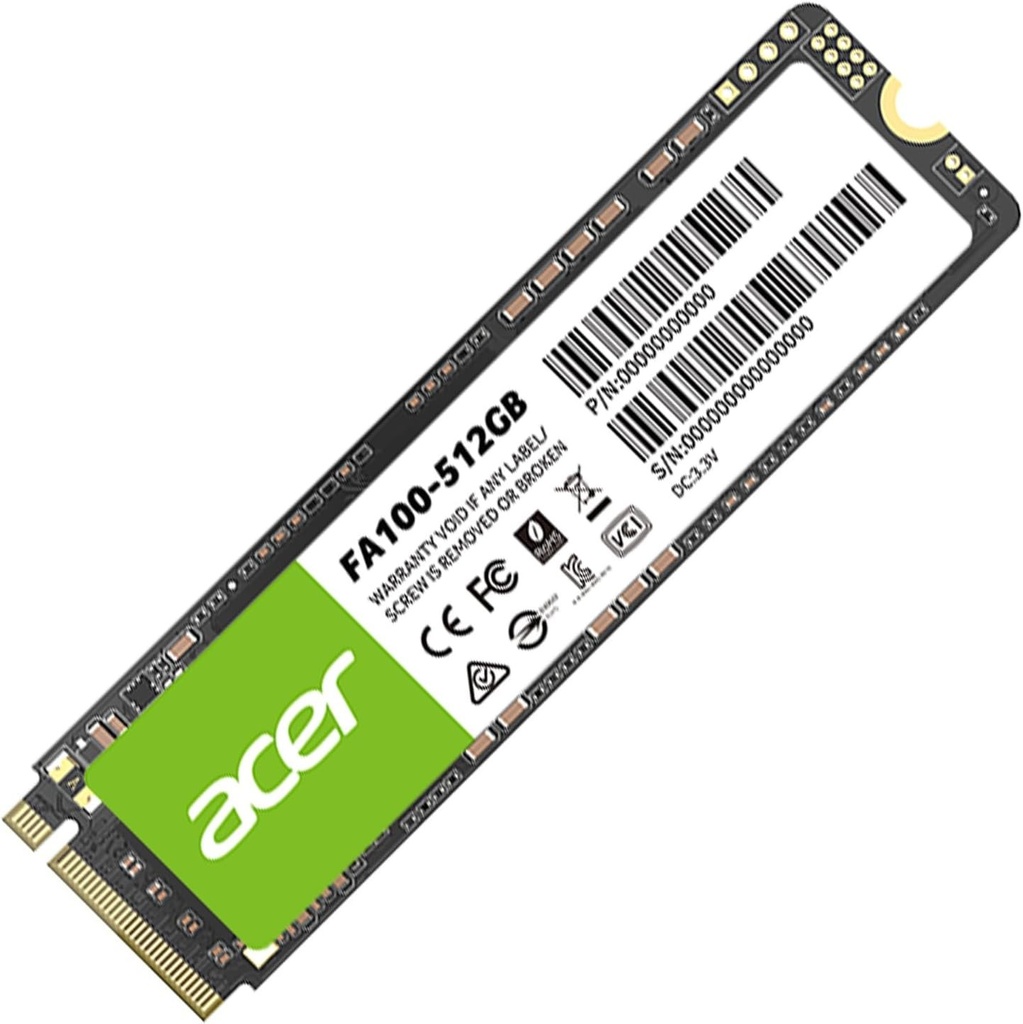 [BL.9BWWA.119] SSD ACER/ FA100 512GB M.2 2280 NVME GEN3 3300/2700 MB/S PCIE 3.0