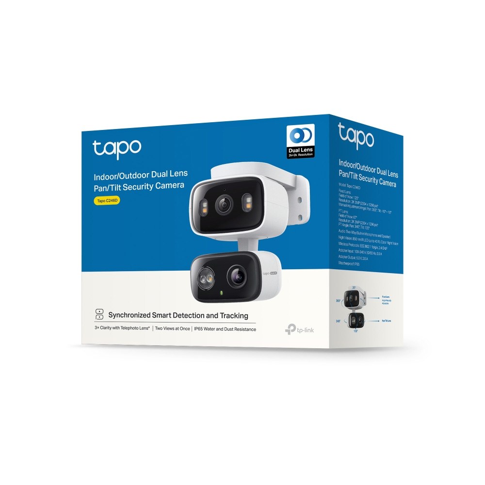 CAMARA TPLINK/TAPO C246D/ DOBLE LENTE 2K/ VISION NOCTURNA A COLOR