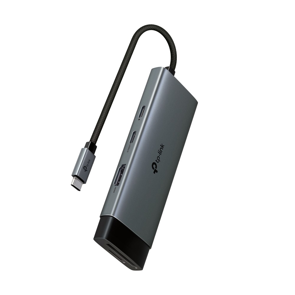 HUB TP-Link USB Tipo-C 7 in 1 con Puerto HDMI 4K 60Hz. SD microSD Fast Charge Silver