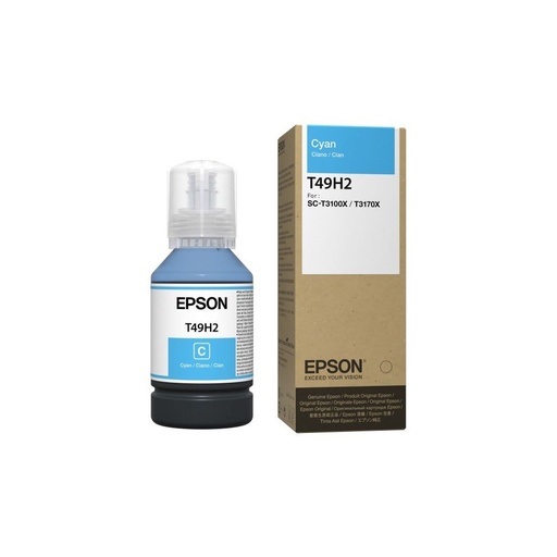 [T49H200] BOTELLA EPSON T49H2 CYAN SURECOLOR T3170X 140ML C13T49H200
