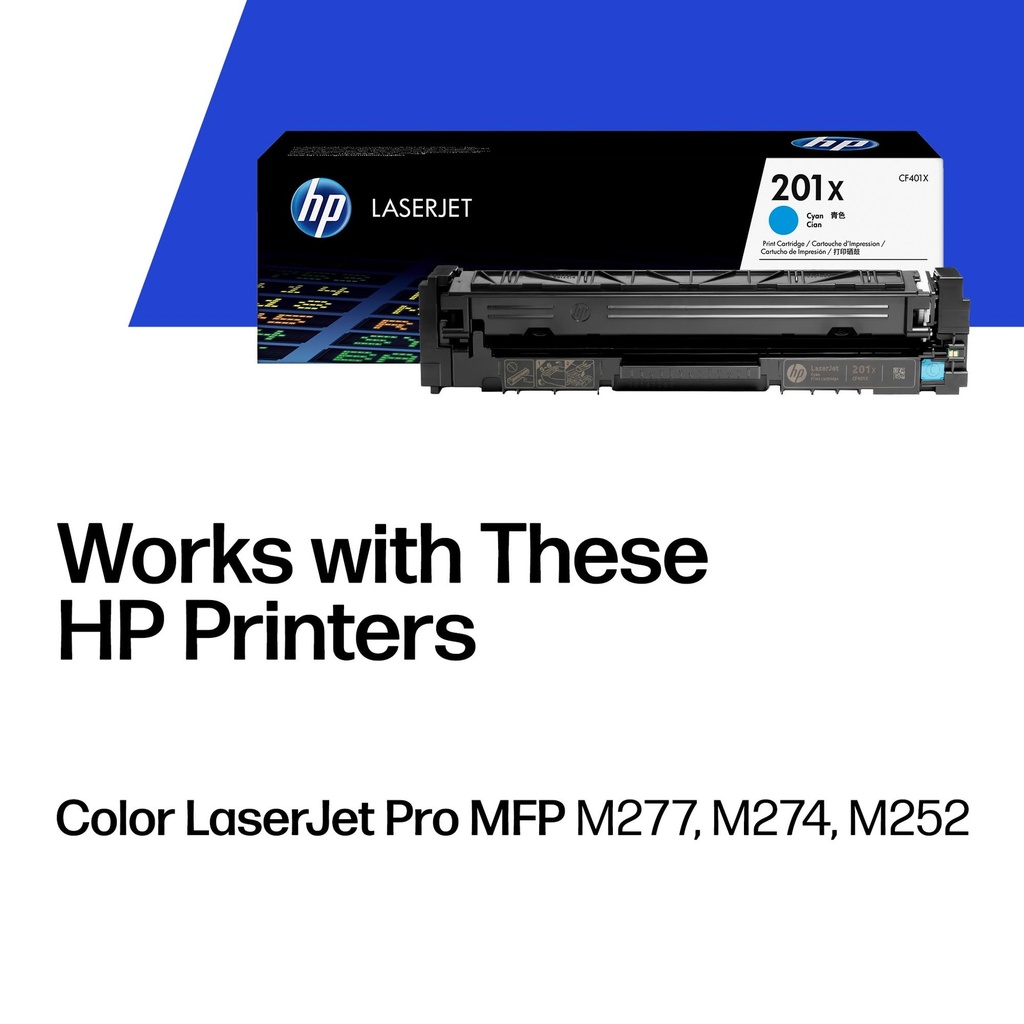 TONER HPINC 201X CYAN LASERJET M252/227W 2300 PAG CF401X