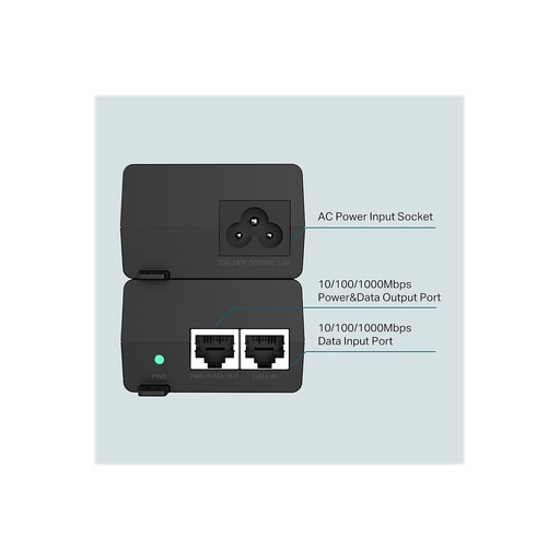 [ADATPLPOE160S] ADAPTADOR TP-Link PoE con Injector 2Gigabit Plug and Play Wall-Mounting Power Supply integrada