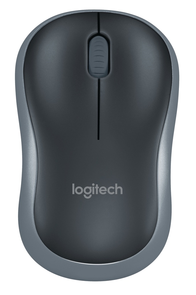 MOUSE LOGITECH M185 NEGRO-PLATEADO WIRELESS USB PLUG AND PLAY