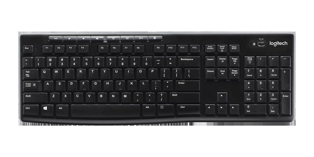 TECLADO LOGITECH K270 NEGRO WIRELESS MULTIMEDIA USB BLACK
