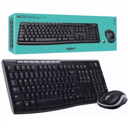 [KEYLOG920004432] TECLADO-MOUSE COMBO LOGITECH MK270 NEGRO WIRELESS USB PLUG AND PLAY