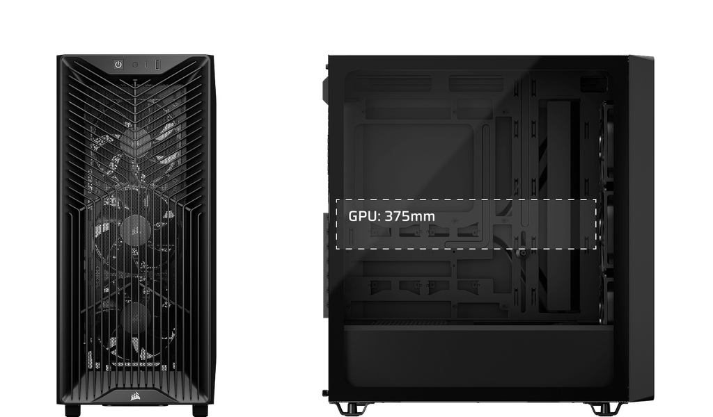 [CASCORCC9011334] CASE CORSAIR ATX 3200D RS TEMPERED GLAS MID-TOWER USB3.2 USB2.0 SUP-8VENT. BLACK