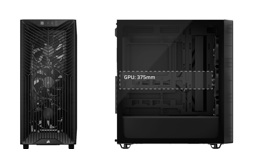 [CASCORCC9011336] CASE CORSAIR ATX 3200D RS TEMPERED GLAS MID-TOWER USB3.2 USB2.0 SUP-8VENT. BLACK