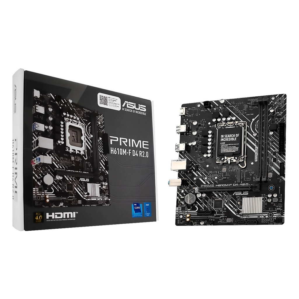 MBO ASUS PRIME H610M-F D4 14VA LGA1700 2DDR4-3200 1-HDMI M.2 2USB3.2 4USB2.0 PCIe4.0 mATX