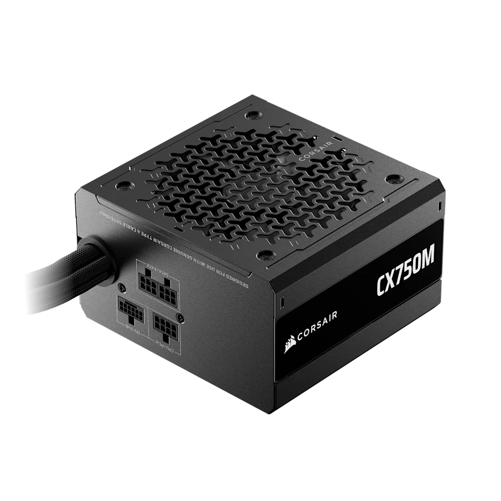 FUENTE DE PODER CORSAIR 750W CX-M CX-750M Series 80 Plus Bronze Semi-Modular Low-Noise