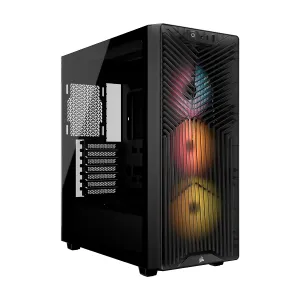 CASE CORSAIR ATX 3200D RS ARGB TEMPERED GLAS MID-TOWER USB3.2 USB2.0 SUP-8VENT. BLACK