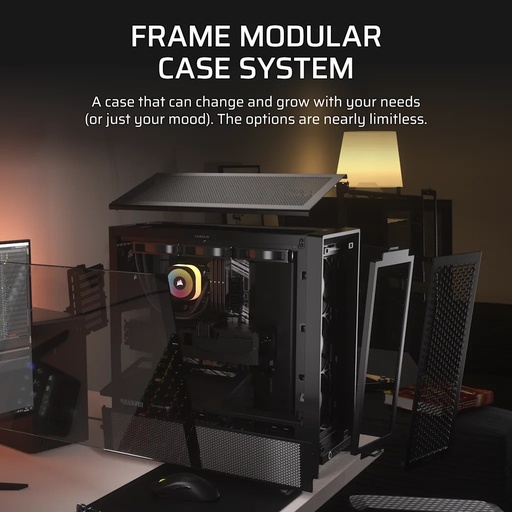 [CASCORCC9011312] CASE CORSAIR FRAME 4000D RS Modular Mid-Tower Tempered Glass USB-C 2USB-A Negro