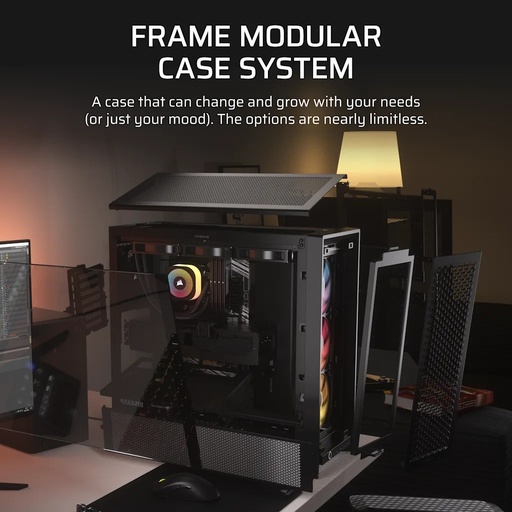 [CASCORCC9011296] CASE CORSAIR FRAME 4000D RS ARGB Modular Mid-Tower Tempered Glass USB-C 2USB-A Black