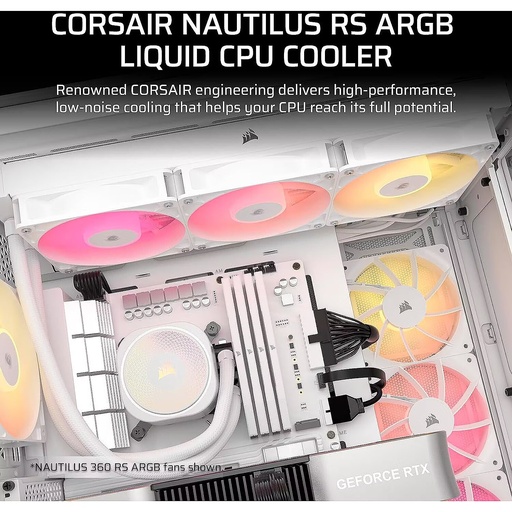 [VENCORCW9060094] COOLER CORSAIR NAUTILUS 240ARGB Liquid para LG1841 - LGA1700 y AMD AM5 - AM4 White