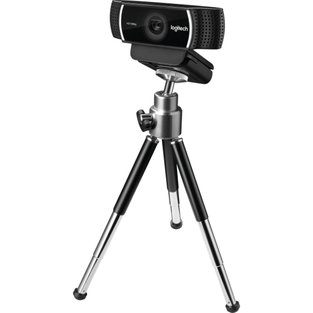 WEBCAM LOGITECH C922 STREAM-RECORD 1920X1080-30FPS-CAMPO VISUAL 78-TRIPODE