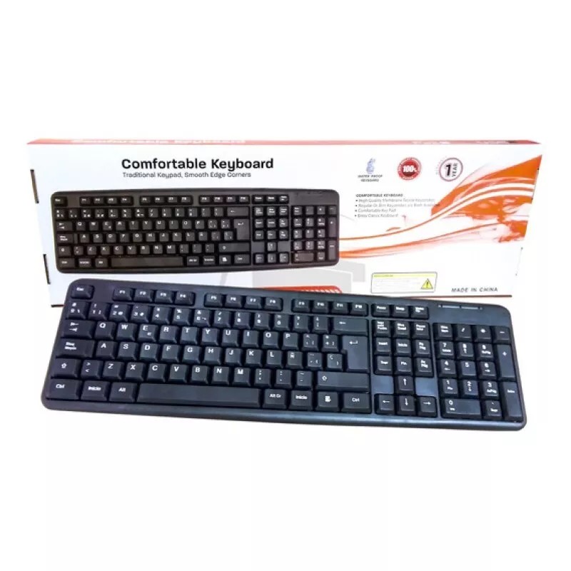 TECLADO K886 Water Proof Spanish Black