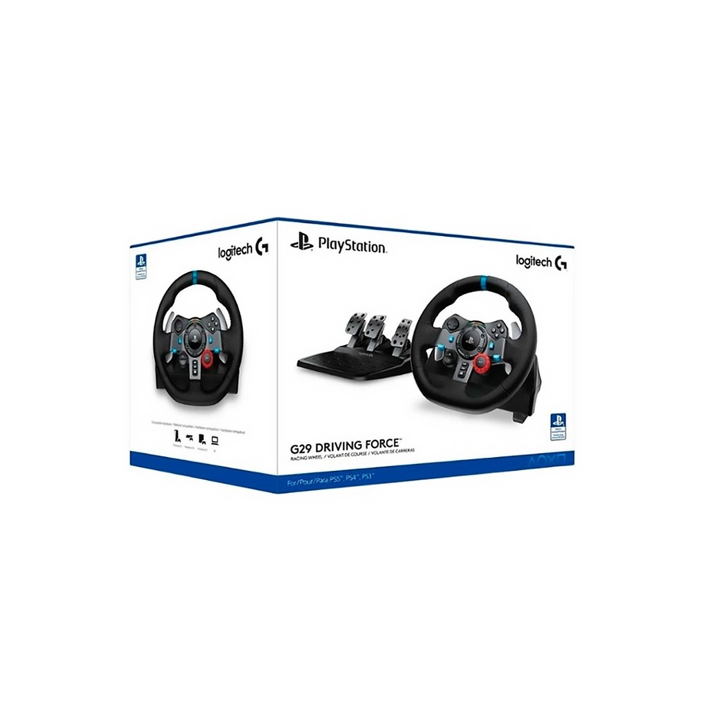 VOLANTE DRIVING LOGITECH G29 NEGRO PS3-PS4-PC SIMULACION INMERSIVA-PEDALES AJUSTABLES