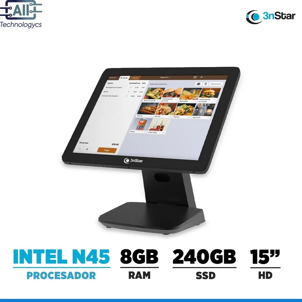 [P415-09W-8240W11] PROMO COMPUTADOR 3NSTAR/AIO POS P4 N95 8GB RAM 240GB SSD WIFI BT WIN 11 IOT + IMPRESORA