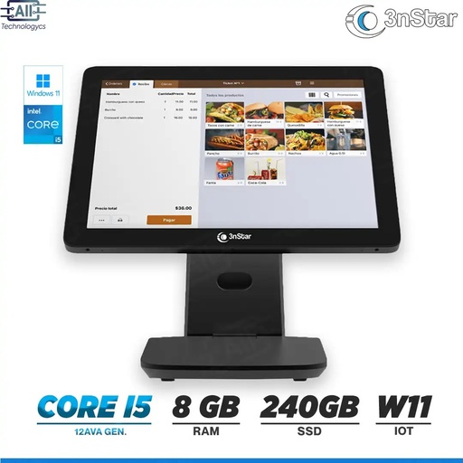 [P415-09W-8240] COMPUTADOR 3NSTAR/AIO POS P4 N95 – 8GB RAM – 240GB SSD – WIFI-BT FREE DOS
