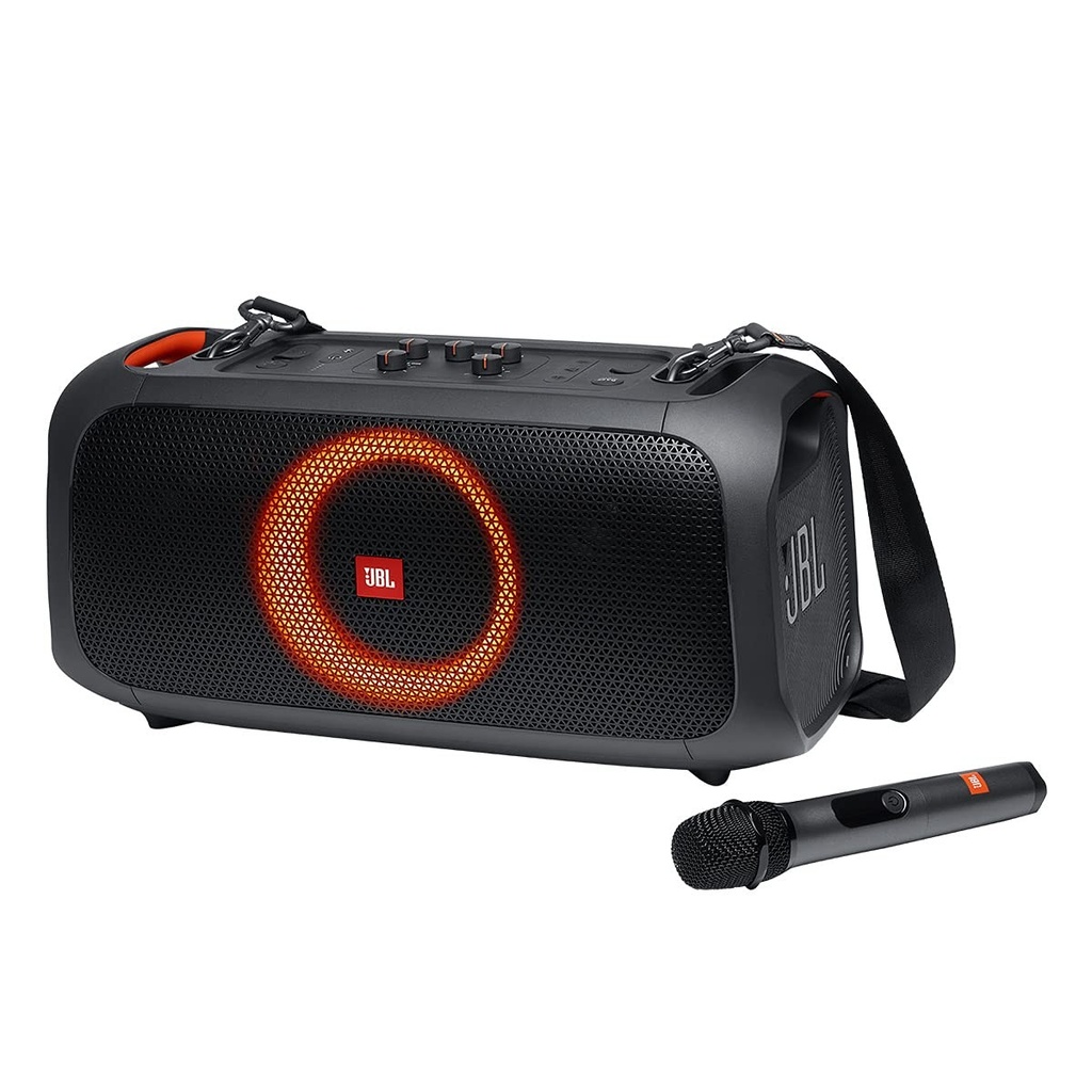 [JBLGOPARTYON] PARLANTE JBL PARTY BOX ON THE GO ESSENTIAL IPX4 100W MIC BLUETOOTH TWS BLACK