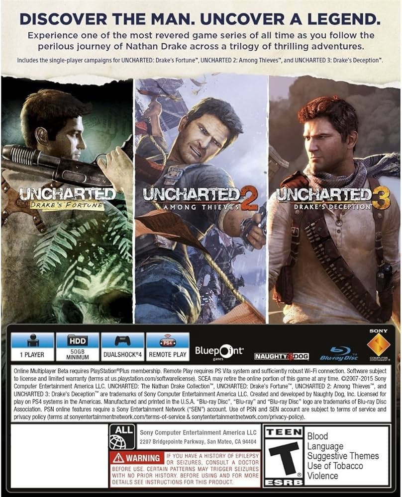 VIDEOJUEGO/SONY PS4 UNCHARTED THE NATHAN DRAKE COLLECTION