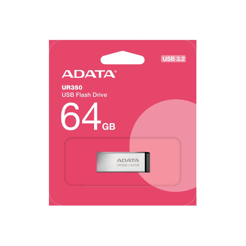 [UR350-64G-RSR/BK] FLASHMEMORY/ADATA UR350 USB FLASH 64GB METAL USB 3.2 GEN1