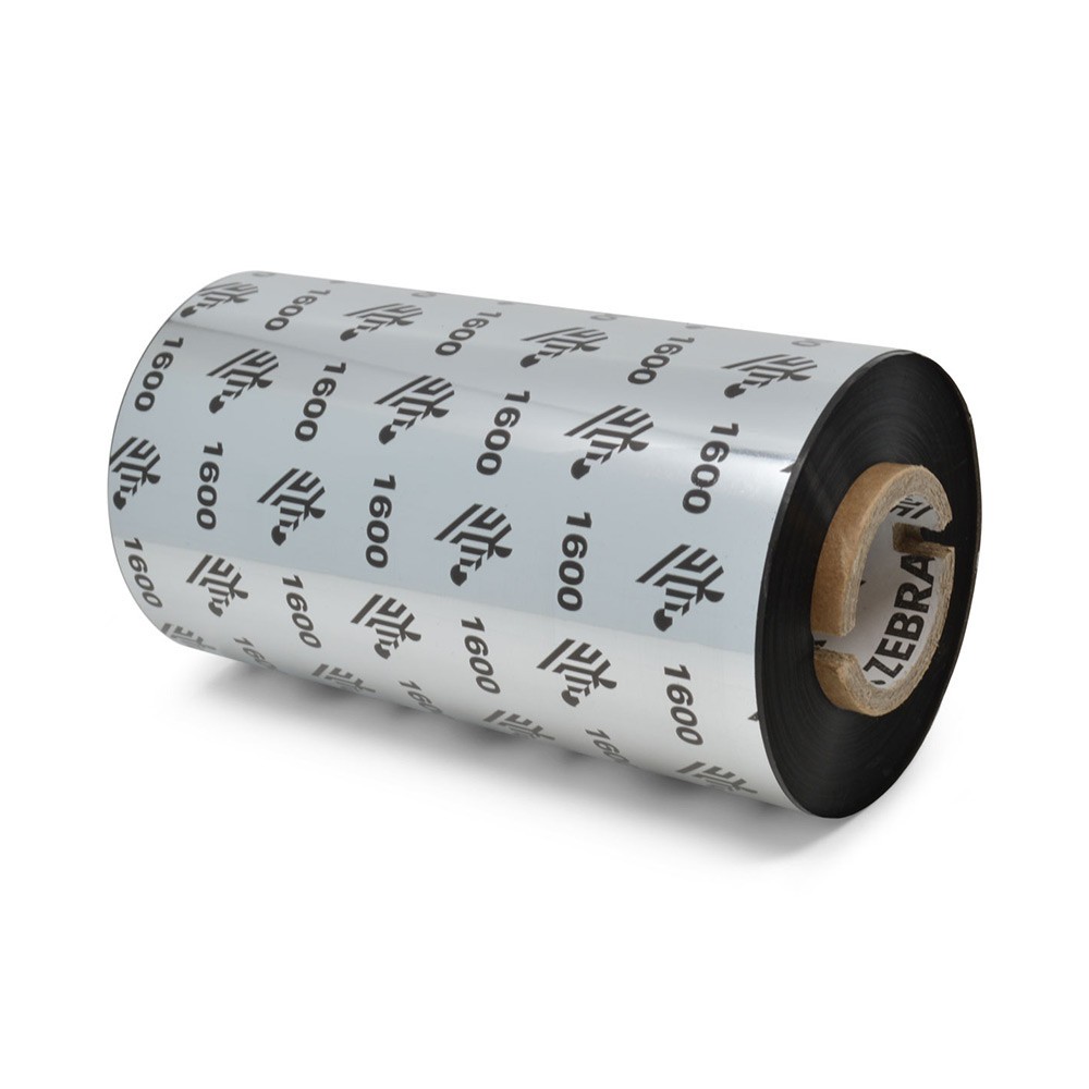 [01600GT11030] CONSUMIBLE ZEBRA RIBBON CERA 1600 110MMX300M ,1 PULG CORE ZD230,420,620/ UNIDAD
