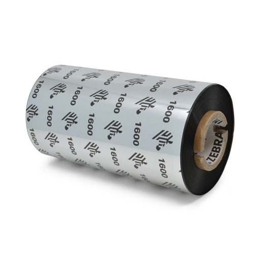 [01600GT11030] CONSUMIBLE ZEBRA RIBBON CERA 1600 110MMX300M ,1 PULG CORE ZD230,420,620/ UNIDAD