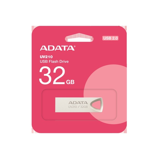 [AUV210-64G-RGD] FLASH MEMORY ADATA UV210 64GB USB 2.0, METALICO