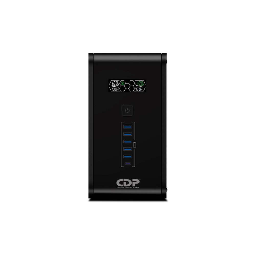 [R-SMART1210] UPS CDP INTERACTIVO R-SMART1210 / 1200VA – 720W / 5 TOMAS AVR – 5 SUP / 120VCA