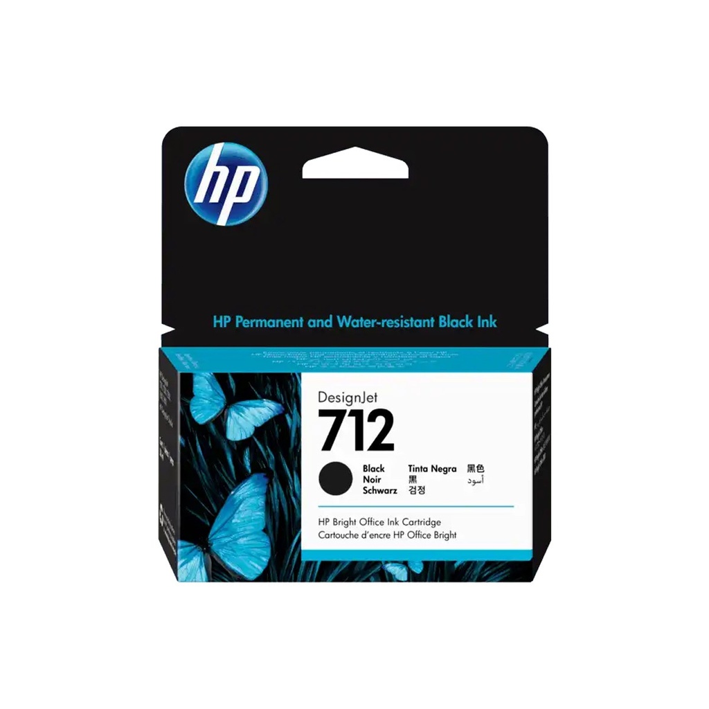 [3ED71A] TINTA HPINC 712 NEGRO DJ T210/T230/T250/T630/T650 80 ML 3ED71A