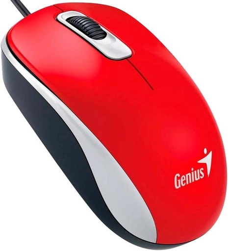 [31010116104] MOUSE USB GENIUS DX-110 ROJO/3 BOTONES/1000DPI/WINDOWS Y MAC